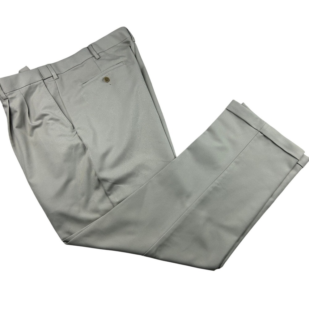 Dockers Pleated Pants 36x34 Olive Green Cuffed Dark Academia Preppy Mens